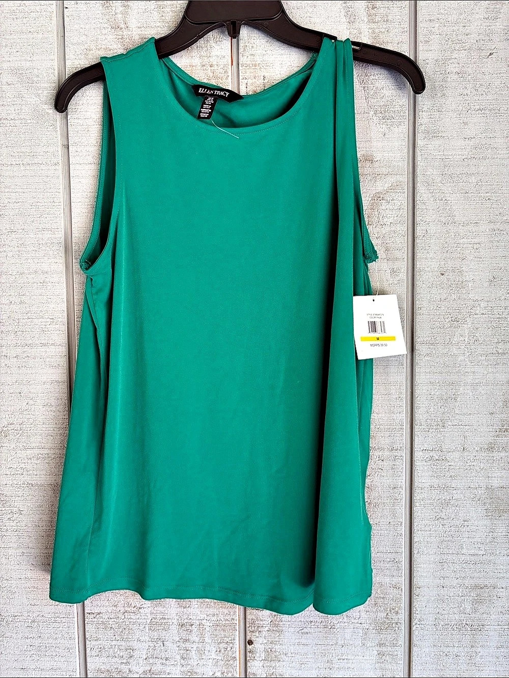Ellen Tracy Tank Top in Green Size Medium NWT